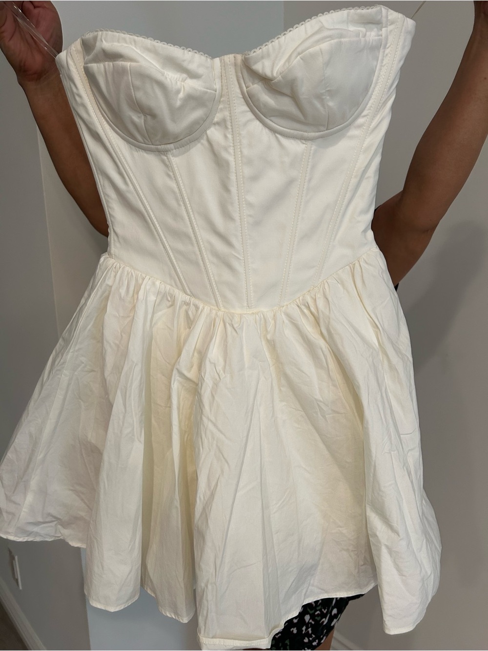 House of CB Kristiana Ivory Strapless Corset Mini Dress